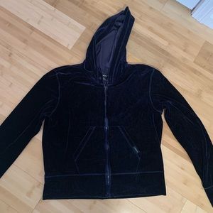 Navy blue DKNY zip up sweatshirt